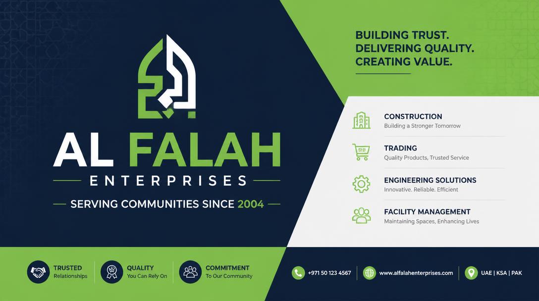 Sample advertisement — Al Falah Enterprises
